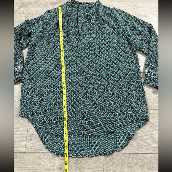 Madewell Silk Memory Green Bandana Floral Blouse - Picture 9 of 11